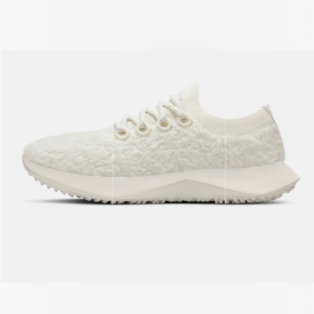 ALLBIRDS Women's Wool Dasher Fluffs Natural White Sherpa Running Shoes Sz 8.5